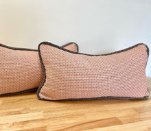 Load image into Gallery viewer, READY TO SHIP Textured Lumbar Pillow Cover with Decorative Cording, Size: 10” x 20”