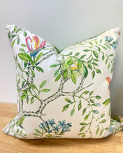 Load image into Gallery viewer, READY TO SHIP Fabricut Floral Pillow Cover. Throw Accent Pillow, Designer Pillow. Size 16” x 16”