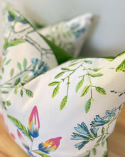 Load image into Gallery viewer, READY TO SHIP Fabricut Floral Pillow Cover. Throw Accent Pillow, Designer Pillow. Size 16” x 16”