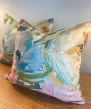 Load image into Gallery viewer, READY TO SHIP Fabricut Floral Pillow Cover. Throw Accent Pillow, Designer Pillow. Size 16” x 16”