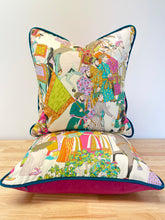 Load image into Gallery viewer, READY TO SHIP Fabricut Floral Pillow Cover. Throw Accent Pillow, Designer Pillow. Size 16” x 16”