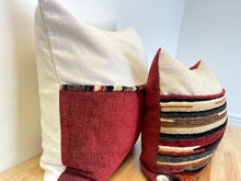 Load image into Gallery viewer, READY TO SHIP Designer Pillow Cover with Decorative Cording, Throw Pillows, Size: 20” x 20”