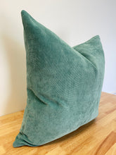 Load image into Gallery viewer, READY TO SHIP Pistachio Velvet Designer Pillow Cover, Size 18” x 18”