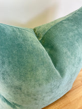 Load image into Gallery viewer, READY TO SHIP Pistachio Velvet Designer Pillow Cover, Size 18” x 18”