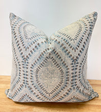 Load image into Gallery viewer, READY TO SHIP Textured Teal Hexagonal Design Pillow Cover, Size 18” x 18”