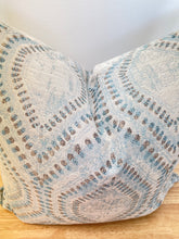 Load image into Gallery viewer, READY TO SHIP Textured Teal Hexagonal Design Pillow Cover, Size 18” x 18”