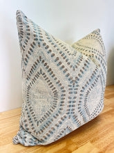 Load image into Gallery viewer, READY TO SHIP Textured Teal Hexagonal Design Pillow Cover, Size 18” x 18”