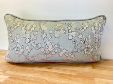 Load image into Gallery viewer, READY TO SHIP Pair of Sage Spring Garden Self-Corded Lumbar Pillow Covers with inserts included, Size: 13” x 24”