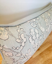 Load image into Gallery viewer, READY TO SHIP Pair of Sage Spring Garden Self-Corded Lumbar Pillow Covers with inserts included, Size: 13” x 24”
