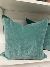 Load image into Gallery viewer, READY TO SHIP Pistachio Velvet Designer Pillow Cover, Size 18” x 18”