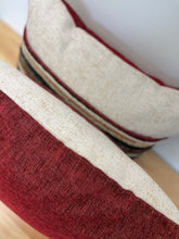 Load image into Gallery viewer, READY TO SHIP Pair of Lumbar Designer Pillow Cover with Decorative Cording, Size: 16” x 22”
