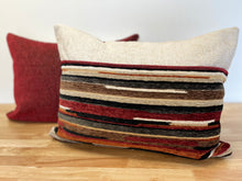 Load image into Gallery viewer, READY TO SHIP Pair of Lumbar Designer Pillow Cover with Decorative Cording, Size: 16” x 22”
