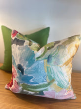 Load image into Gallery viewer, READY TO SHIP Fabricut Floral Pillow Cover. Throw Accent Pillow, Designer Pillow. Size 16” x 16”
