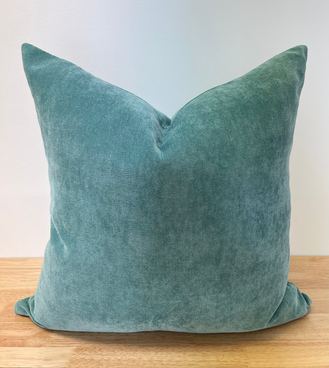 READY TO SHIP Pistachio Velvet Designer Pillow Cover, Size 18” x 18”