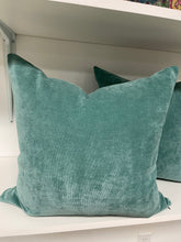 Load image into Gallery viewer, READY TO SHIP Pistachio Velvet Designer Pillow Cover, Size 18” x 18”
