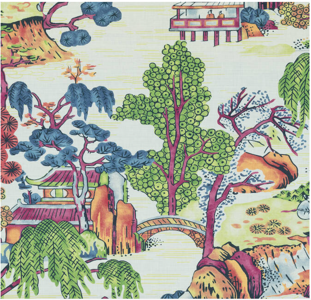 Asian Scenic Pattern by Thibaut